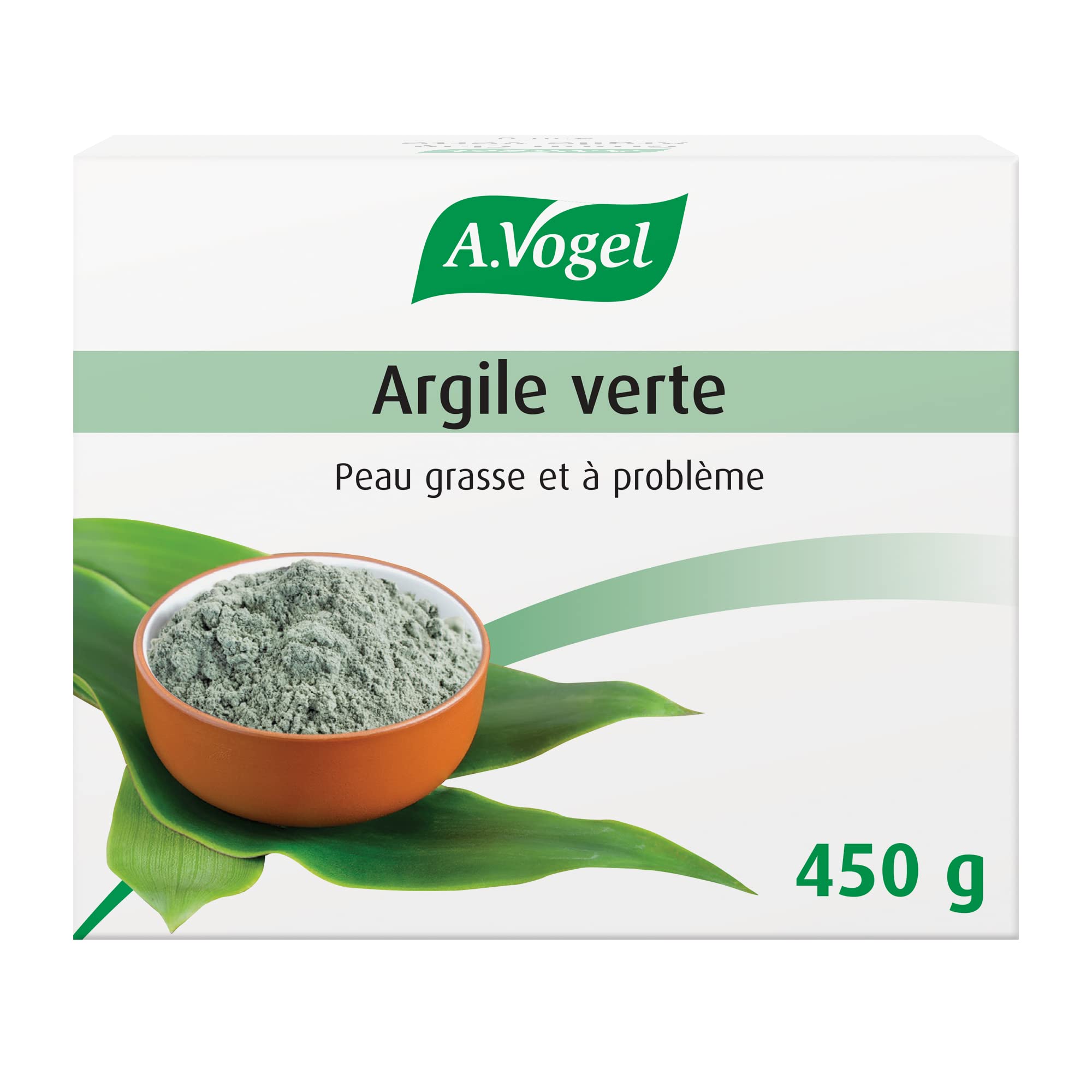 A.Vogel Green Clay for Oily Skin and Problem Skin Used for beauty clay mask, mud bath, body wrap, poultice and compress 450 G