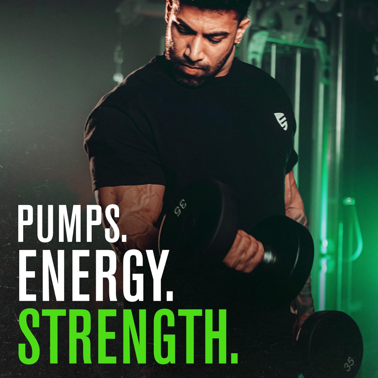 NITROSURGE Pre Workout Supplement - Endless Energy, Instant Strength Gains, Clear Focus, Intense Pumps - Nitric Oxide Booster & Preworkout Powder with Beta Alanine - 30 Servings, Green Apple