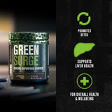 Jacked Factory Greensurge Green Superfood Powder - Greens Drink w/Spirulina, Wheat & Barley Grass, Organic Greens - Green Tea Extract, Probiotics & Digestive Enzymes - 30 Servings, Sour Apple