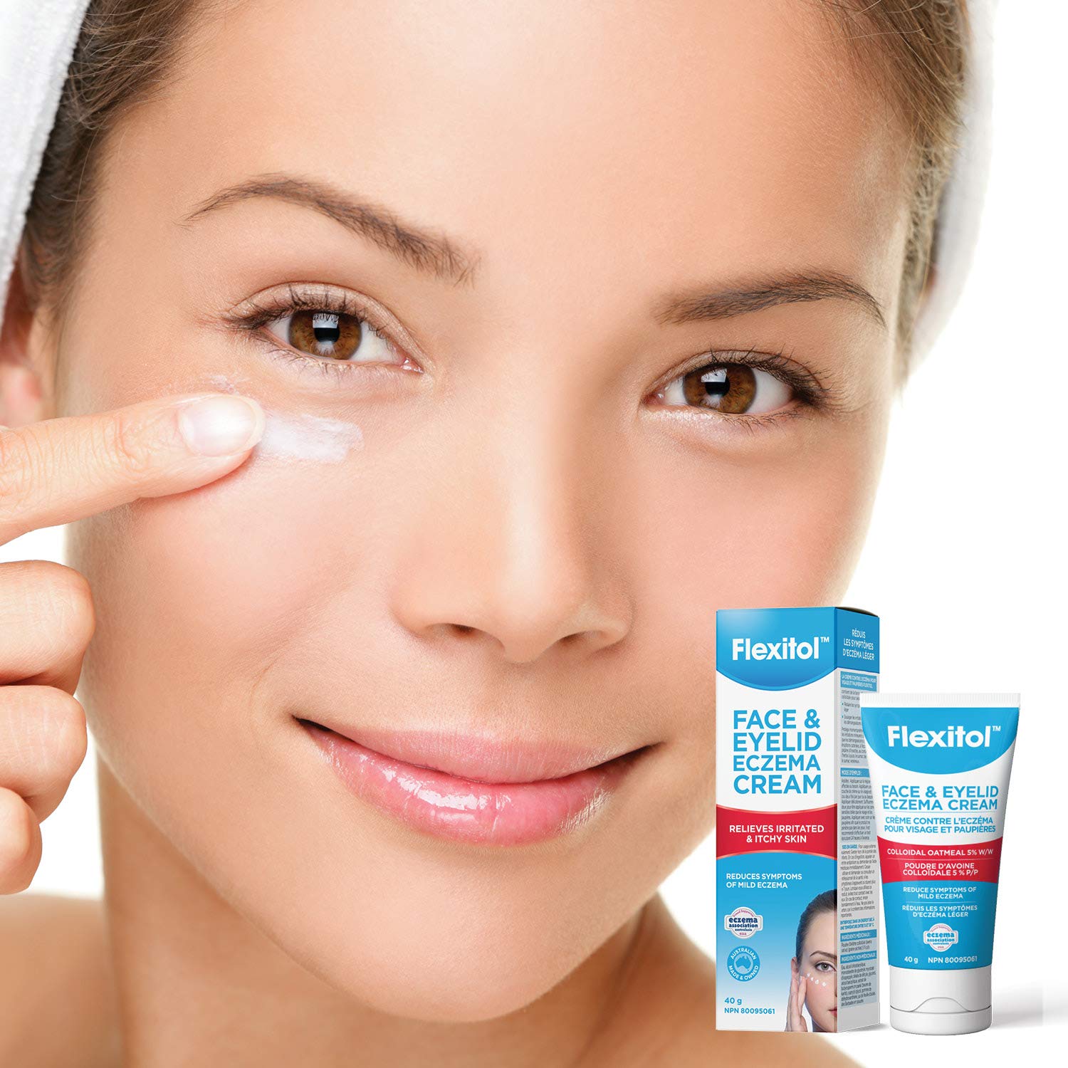 Flexitol Face & Eyelid Eczema Cream – Best Treatment, for Itchy Skin, Relief & Moisturisation (40g)