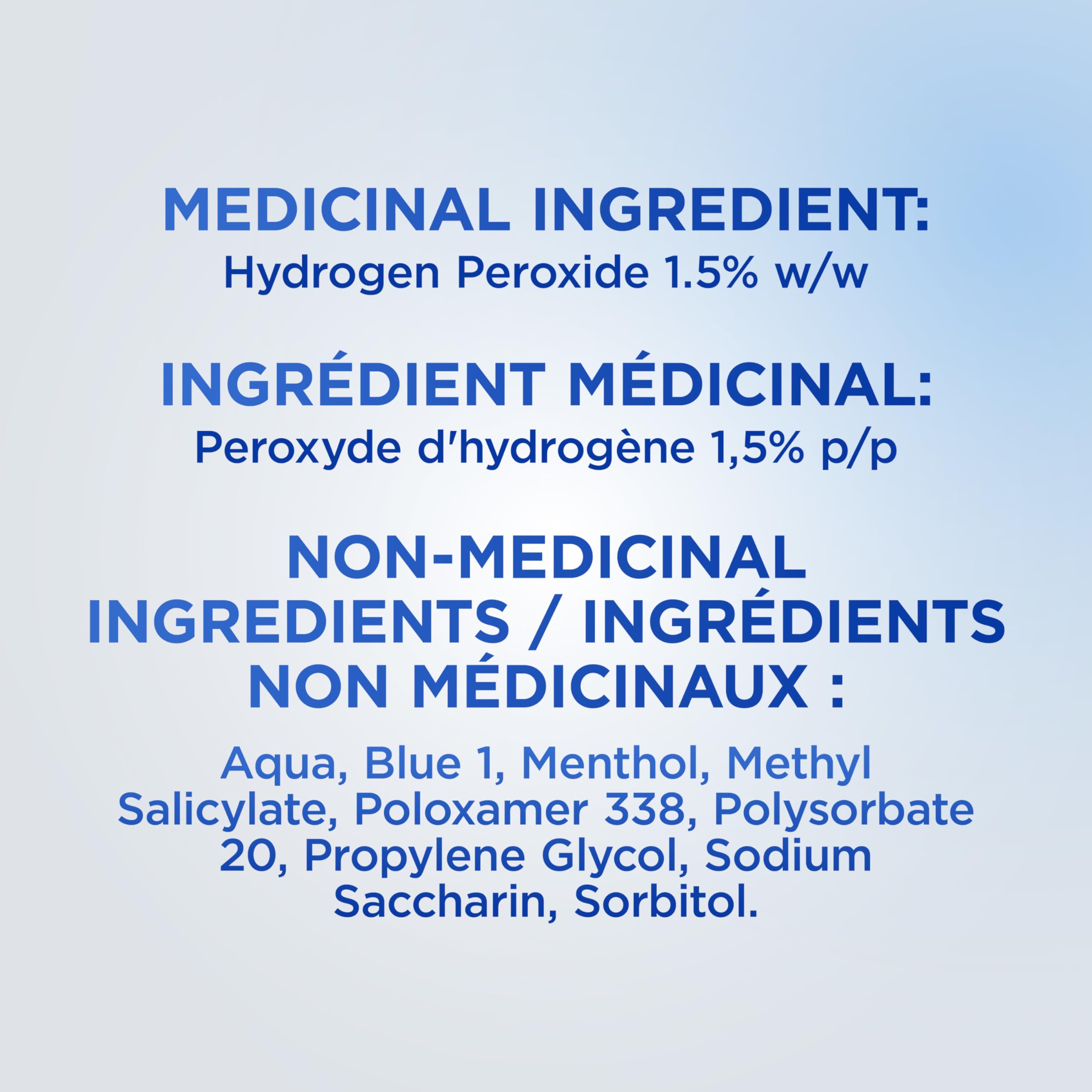 Colgate Peroxyl Antiseptic Mouthwash with 1.5% Hydrogen Peroxide, Alcohol Free Mouth Sore Rinse for Canker Sores and Minor Oral Irritations and Burns, Mild Mint, 500 mL Bottle