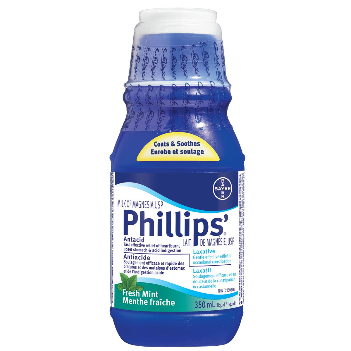 Bayer Phillips Milk of Magnesia Sugar Free Liquid, 350ml
