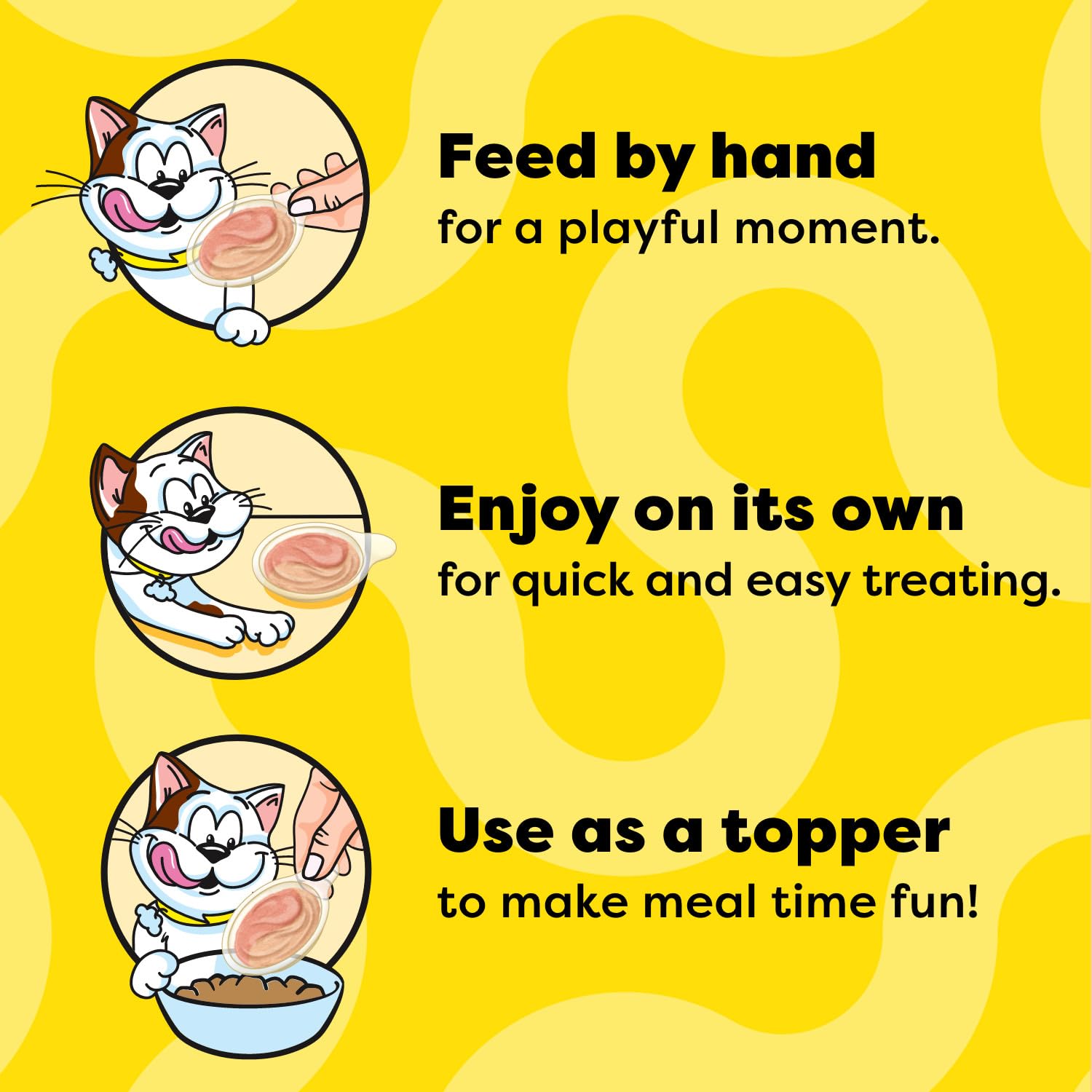 Temptations Lickable Spoons Adult Cat Treats Chicken & Salmon, Salmon & Tuna, Chicken & Cheese Flavours Variety Pack, (24) 10g Spoons (Pack of 2)