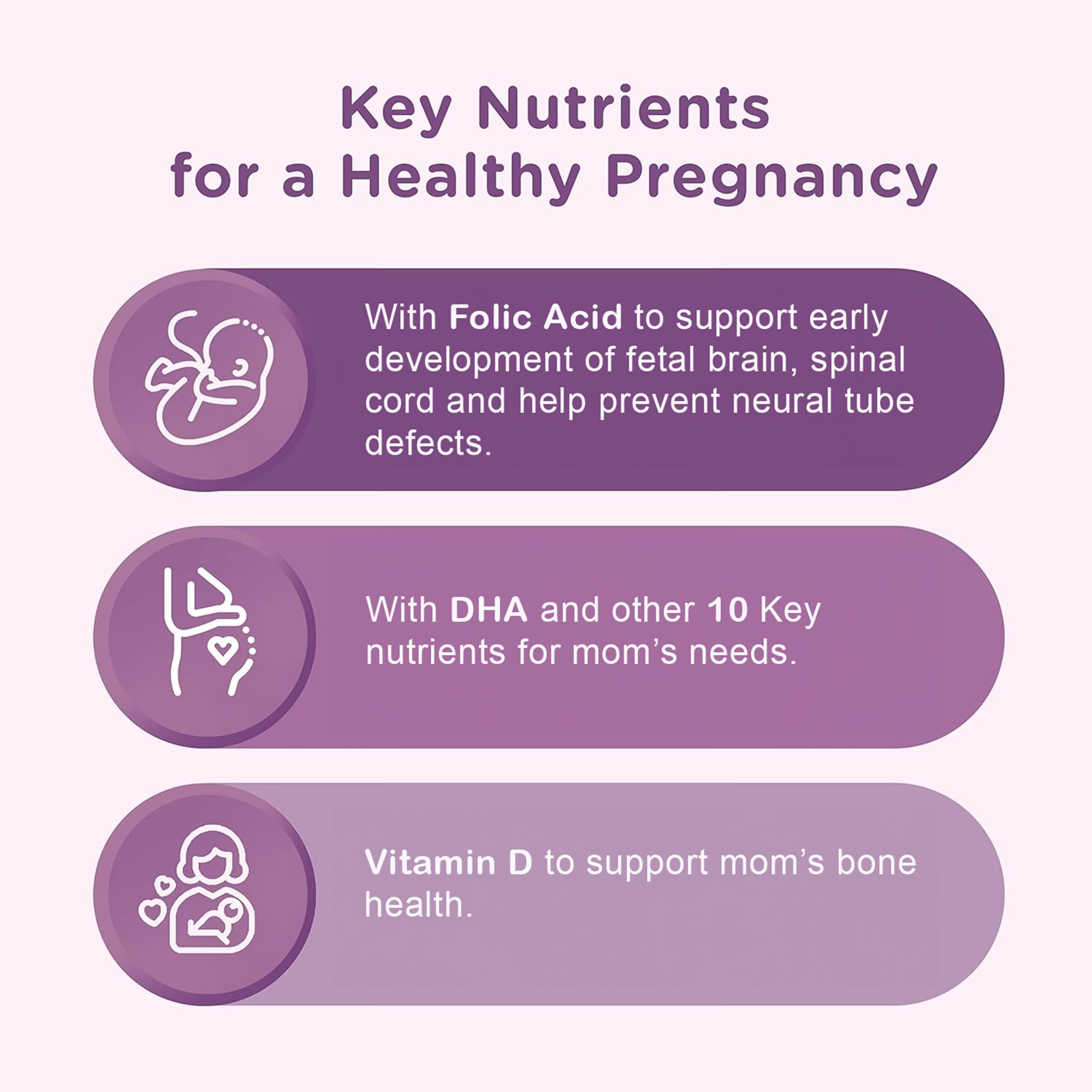 Centrum Prenatal Multigummies with DHA and Folic Acid, Postpartum Multivitamin and Mineral Supplement, 60 count, 30 day supply.