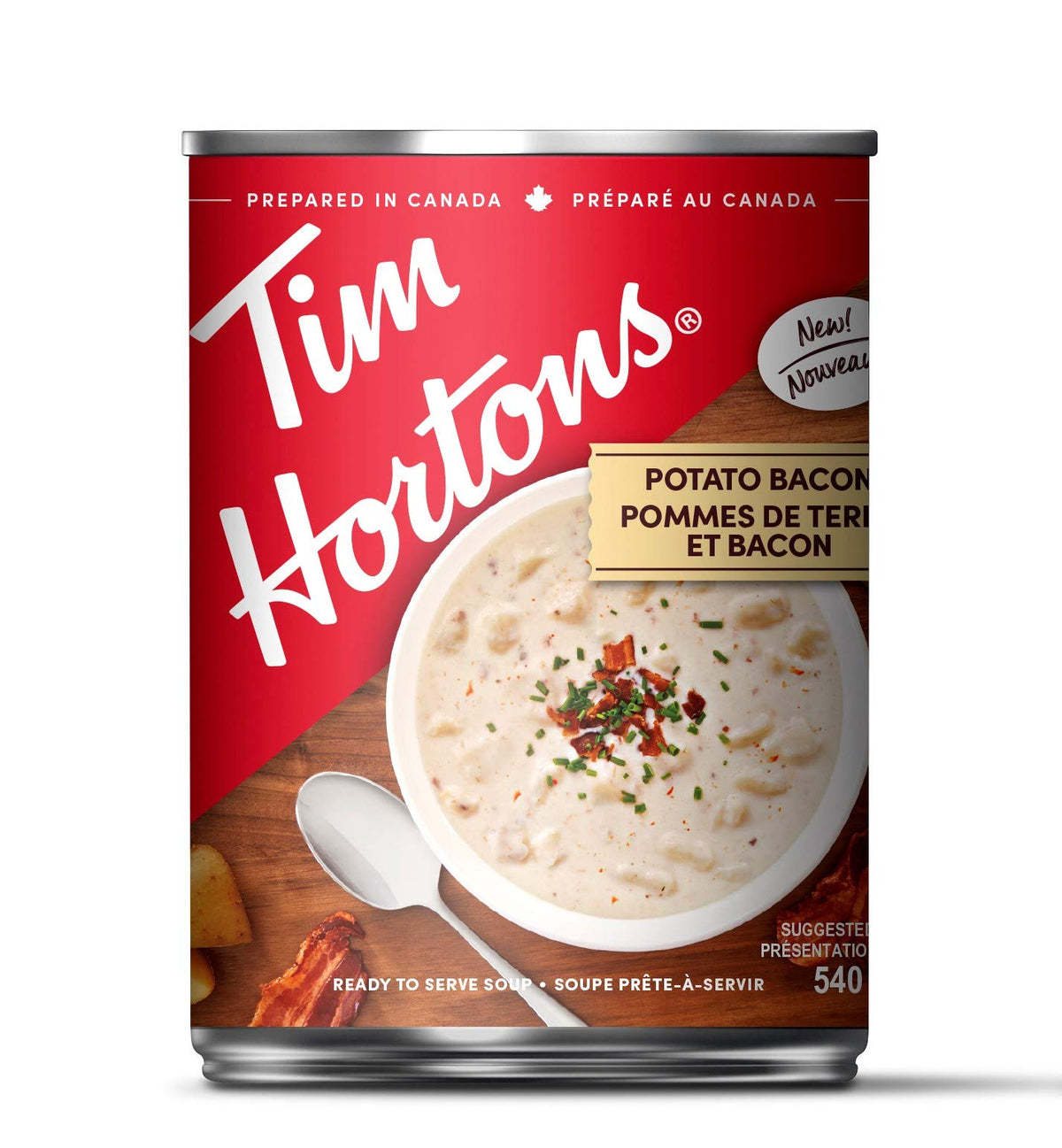 Tim Hortons Potato Bacon Soup, Ready-to-Serve, 540mL Can