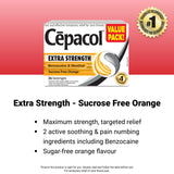 Cepacol® Extra Strength, Sucrose Free, Orange, Sore Throat Lozenges, Value Pack, 36 ct