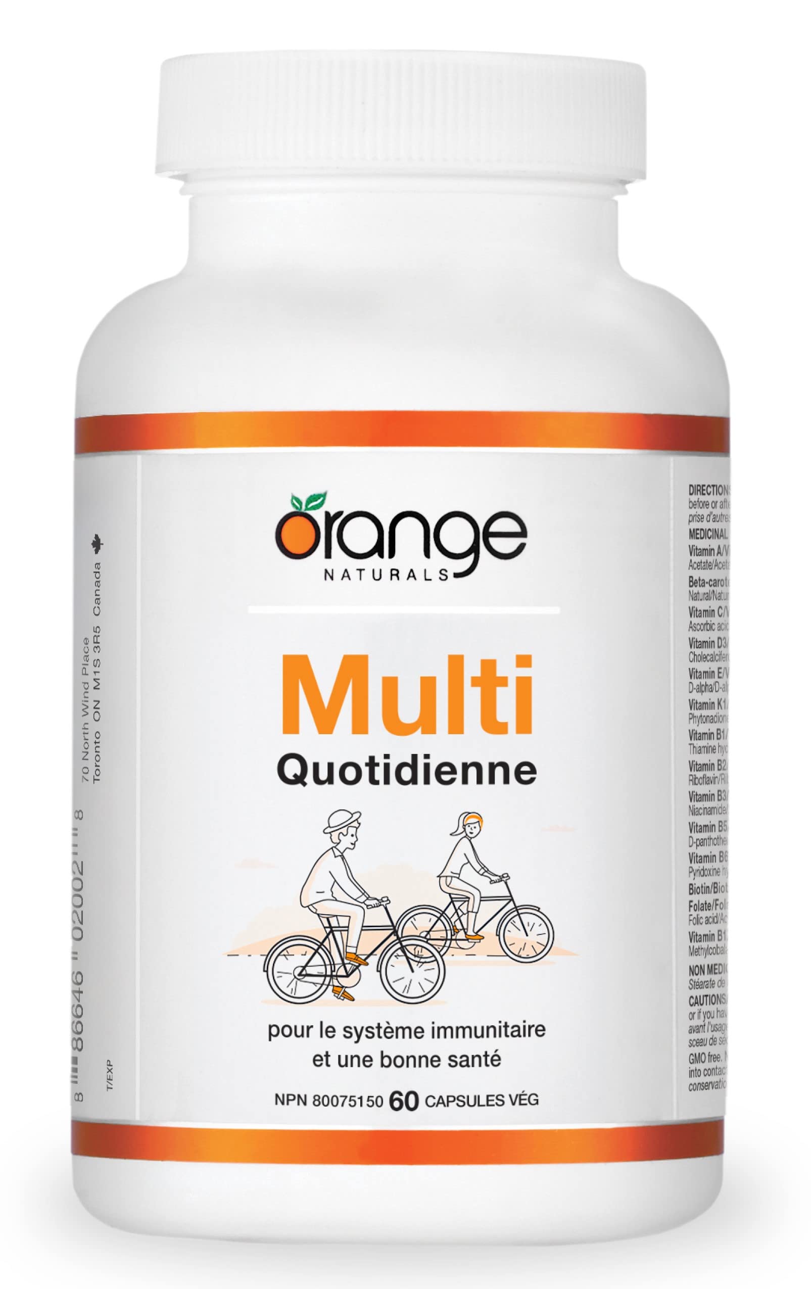 Orange Naturals - Everyday Multi, 60 Capsules 30-Day Supply - Multivitamin for Immune Support Supplement - Multi Antioxidant Supplement - Healthy Bones, Healthy Teeth, Eye Health and Energy Support