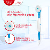 Colgate MaxFresh Wisp Disposable Toothbrushes, Mini Travel Toothbrushes with Soft Bristles for On-the-Go Single Use, Peppermint, 24 Count