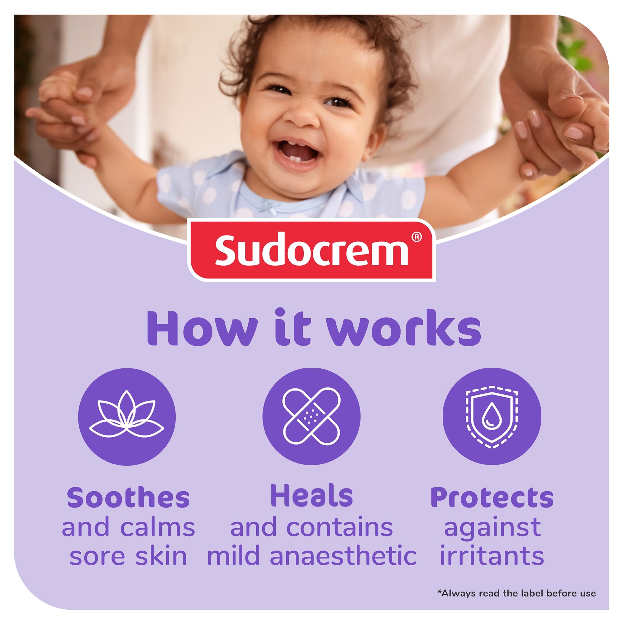 Sudocrem - Diaper Rash Cream for Baby, Soothes, Heals, and Protects, Relief and Treatment of Diaper Rash, Zinc Oxide Cream - 400g