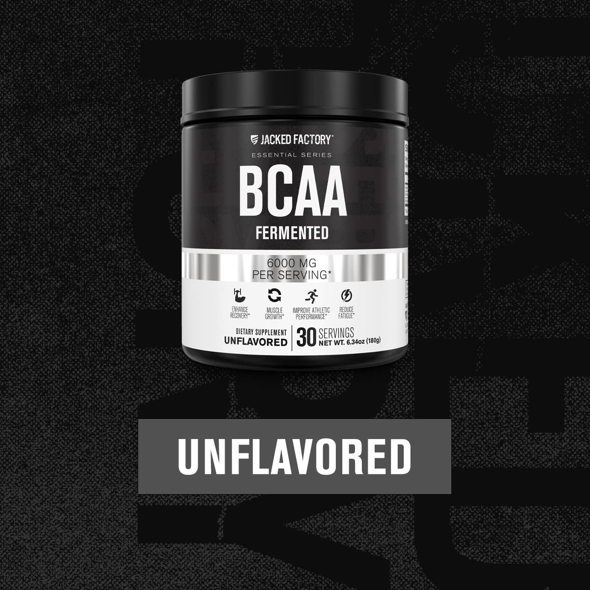 BCAA Powder (Fermented) - 6g Branched Chain Amino Acids Supplement for Enhanced Recovery, Reduced Fatigue, Increased Strength, and Muscle Growth - 30 Servings, Unflavored