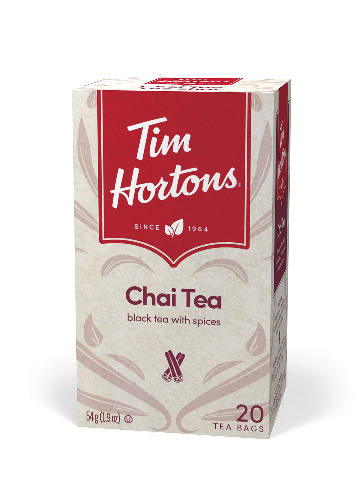 Tim Hortons Chai Tea Bags, 20 Count, 54g | 1.9oz