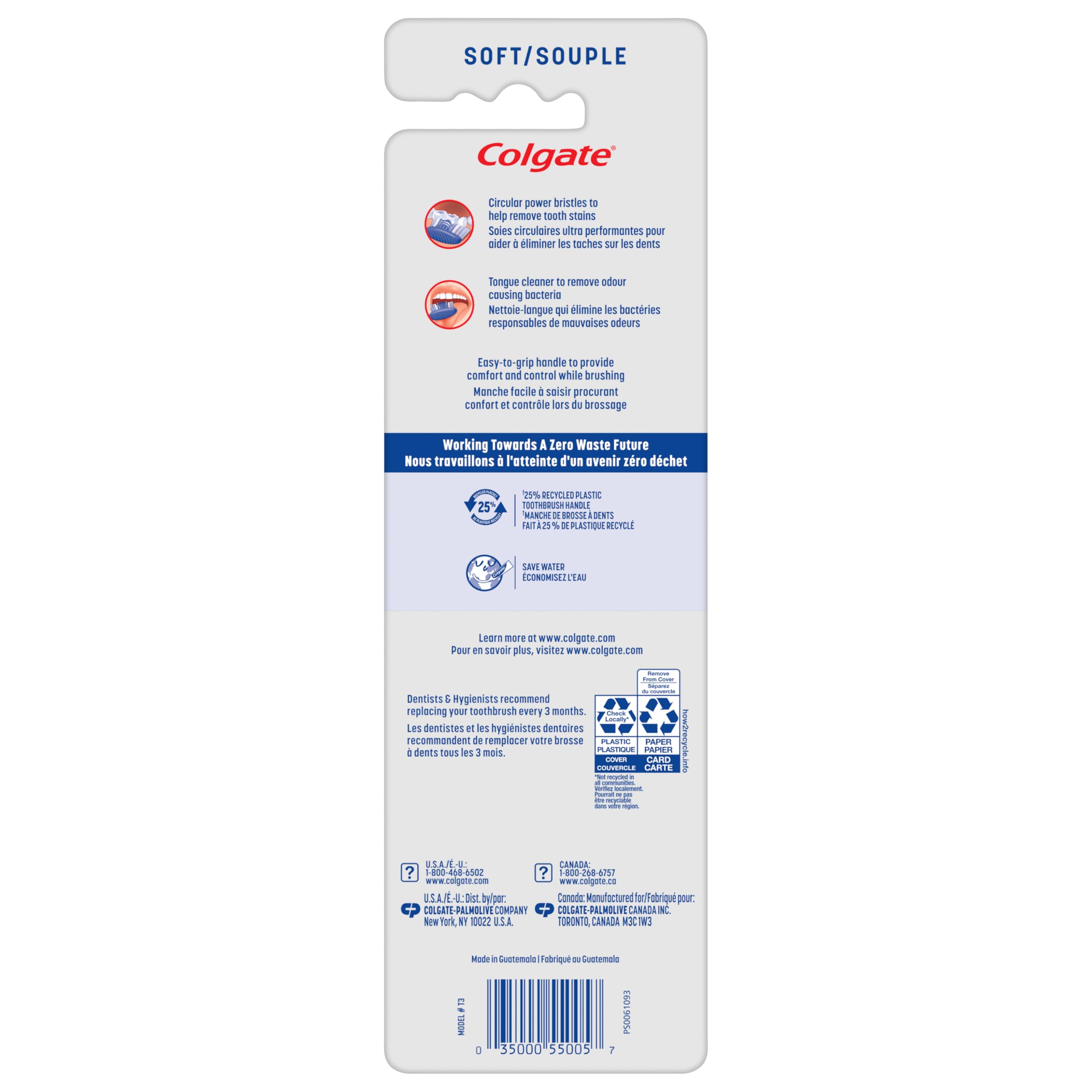 Colgate Extra Clean Toothbrush, Soft, 3 Count, Multi Color (55005) (Pack of 2)
