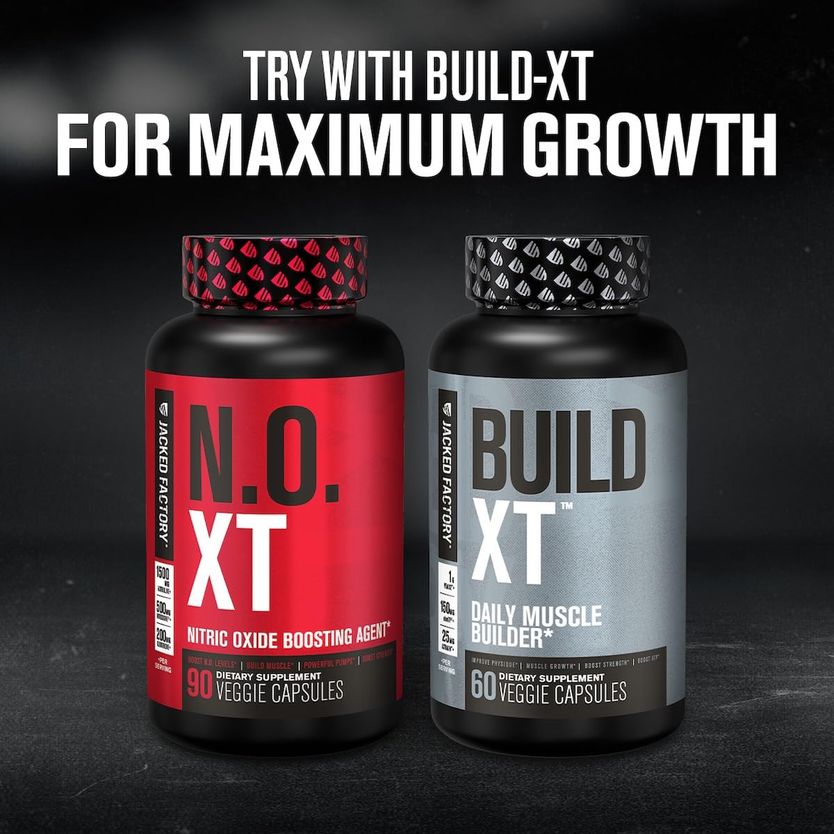 Nitric Oxide Supplement N.O. XT with Nitrosigine L Arginine & L Citrulline for Muscle Growth, Pumps, Vascularity, & Energy - 90 Count