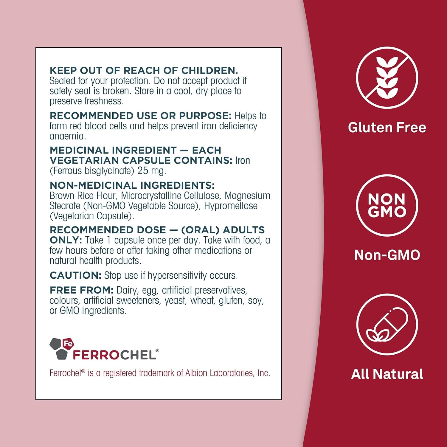 Organika Absolute Iron- Iron Bisglycinate & Magnesium Bisglycinate - 200mg, High Absorption, Muscle Recovery, Heart Support, 120vcaps