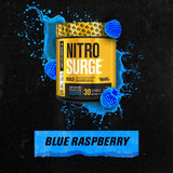 Nitrosurge Build Pre Workout - PreWorkout Powder w/Con-Cret Creatine HCL, Beta Alanine, & L-Citrulline for Increased Energy, Focus, & Muscle Growth - 30 Servings, Blue Raspberry