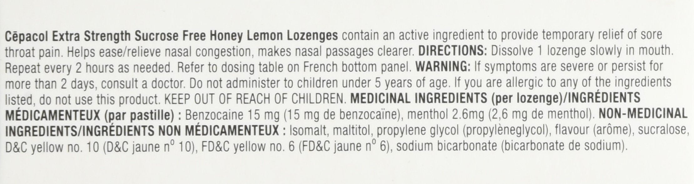 Cepacol Extra Strength, Fast and Effective Relief for Sore Throats, Sugar Free, Honey Lemon, Mega Value Pack, 36 Count