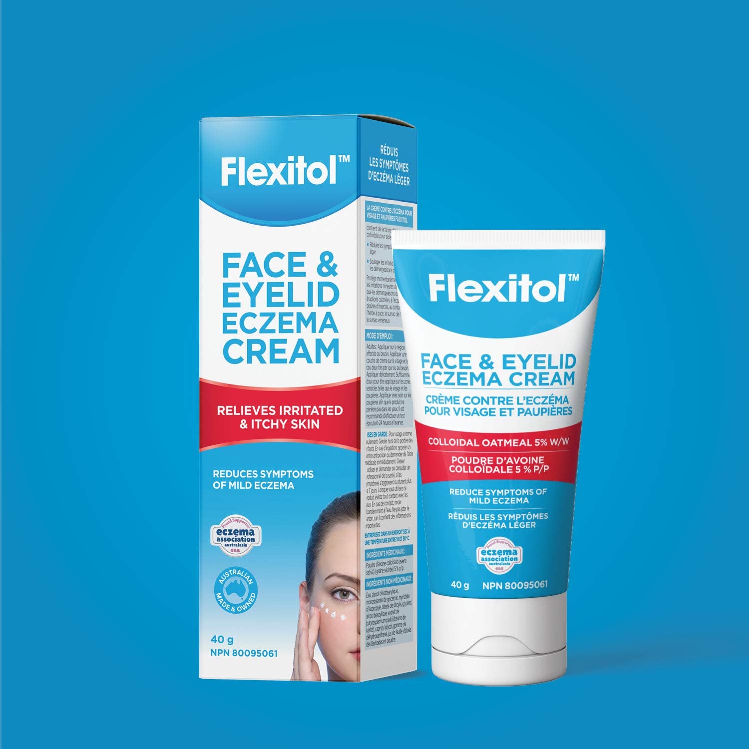 Flexitol Face & Eyelid Eczema Cream – Best Treatment, for Itchy Skin, Relief & Moisturisation (40g)