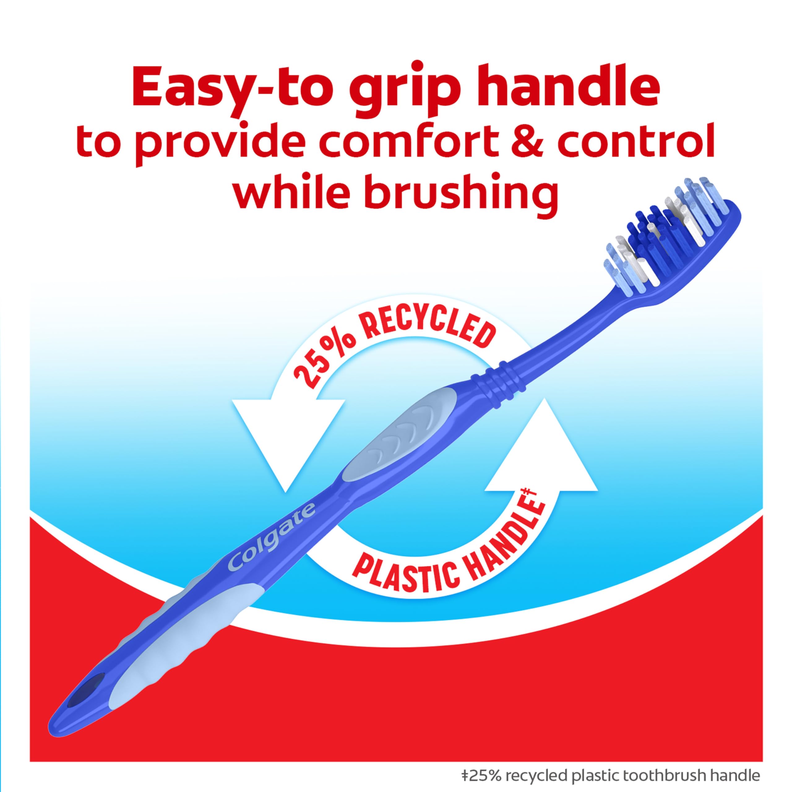 Colgate Whitening & Oral Care Bundle – Optic White Stain Fighter Toothpaste 4-Pack & Extra Clean Manual Toothbrushes 6 Count, Enamel Safe, Fresh Mint, Stain Removal