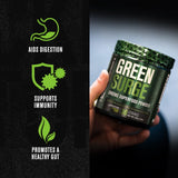Jacked Factory Greensurge Green Superfood Powder - Greens Drink w/Spirulina, Wheat & Barley Grass, Organic Greens - Green Tea Extract, Probiotics & Digestive Enzymes - 30 Servings, Sour Apple