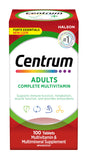 Centrum Adult Forte Essentials Mulitvitamins/Minerals Supplement for Men & Women, 100 Tablets (Packaging May Vary)