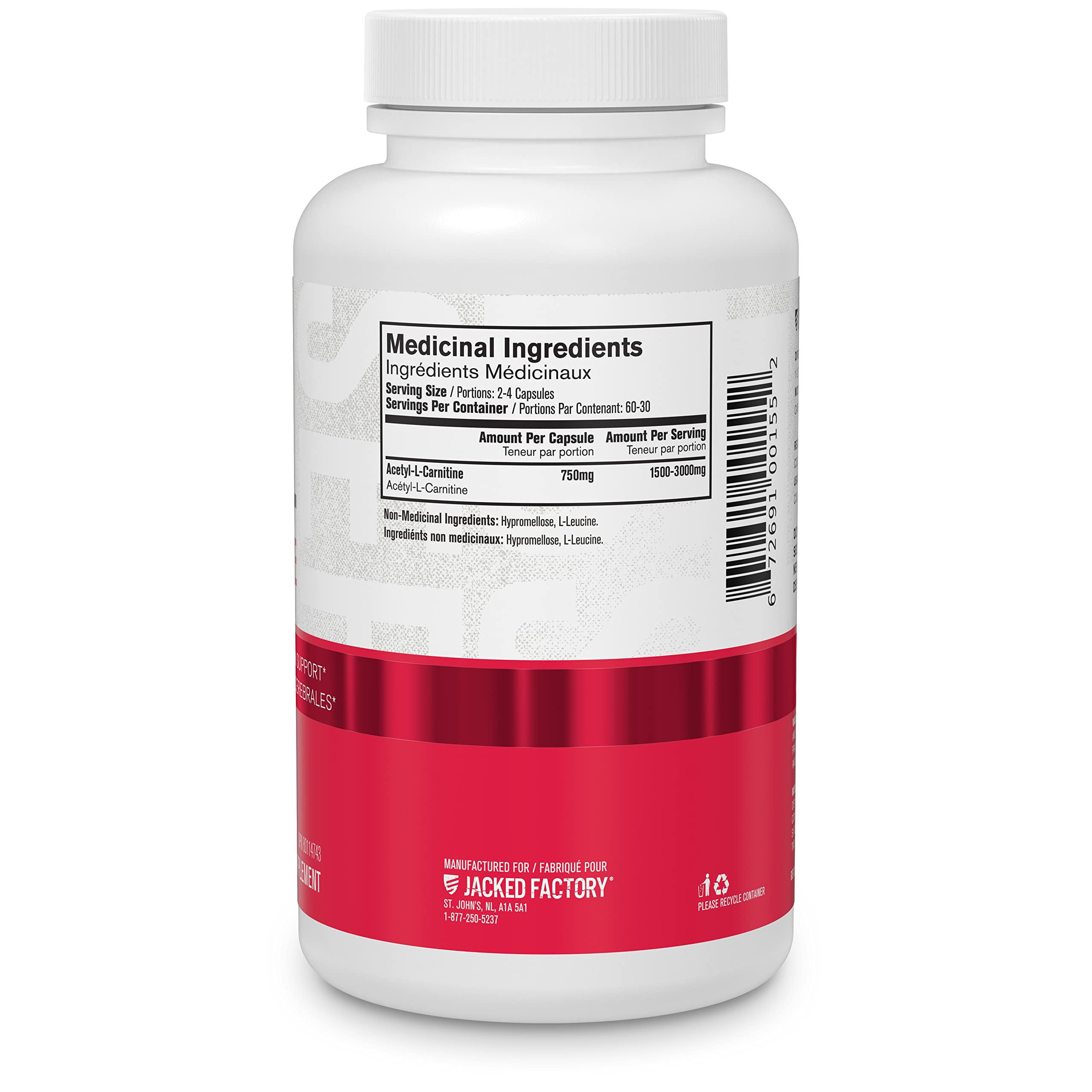 Acetyl L Carnitine Supplement 750mg - Extra Strength L-Carnitine (ALCAR) for Energy, Mood Improvement, Memory & More - 120 Capsules