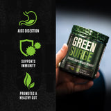 Jacked Factory Greensurge Green Superfood Powder - Greens Drink w/Spirulina, Wheat & Barley Grass, Organic Greens - Green Tea Extract, Probiotics & Digestive Enzymes - 30 Servings, Mixed Berry