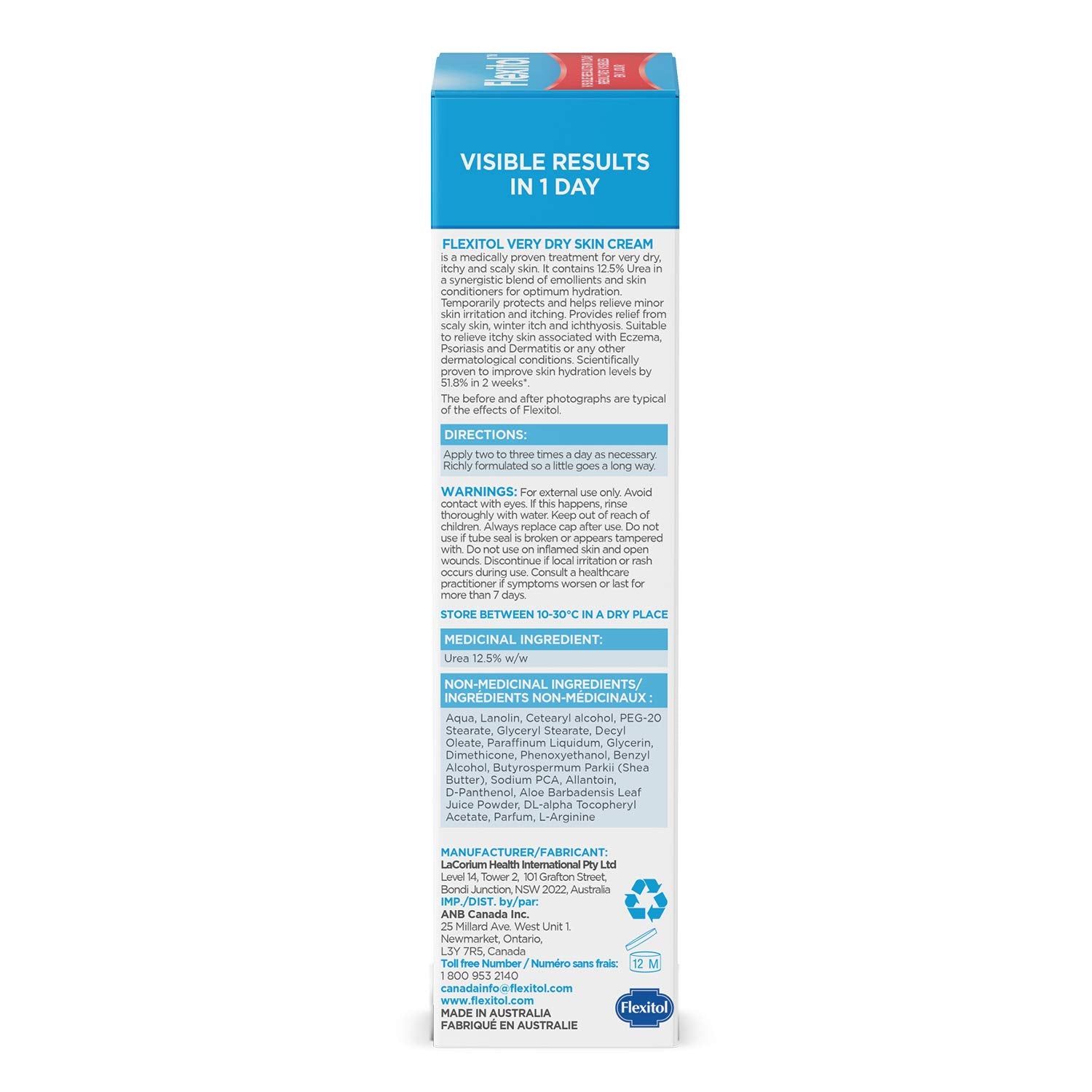 Flexitol Very Dry Skin Cream for Extra, Incredibly Dry Skin – Nourishes, Rehydrates, and Relieves Extremely Dry Skin, Ideal for Eczema and Very Dry, Sensitive Skin, with Urea for Moisturisation (125g)