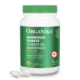 Organika Canadian-Made Magnesium Taurate - Heart & Muscle Function Support | Chelated with Taurine | Gentle on Digestion | Energy & Electrolyte Support | 180 Vegetarian Capsules