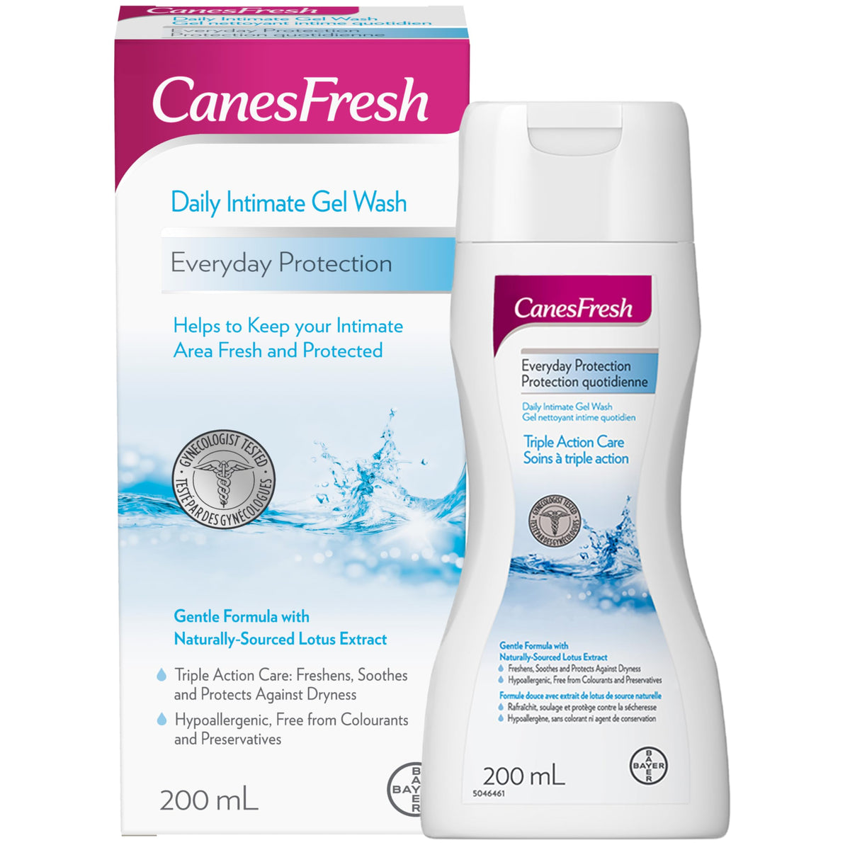 CanesFresh Feminine Wash- Everyday Protection pH Balanced Feminine Wash, Gynecologist Tested Vaginal Wash For Women, Naturally Sourced Lotus Extract, Provitamin B5, 200 mL