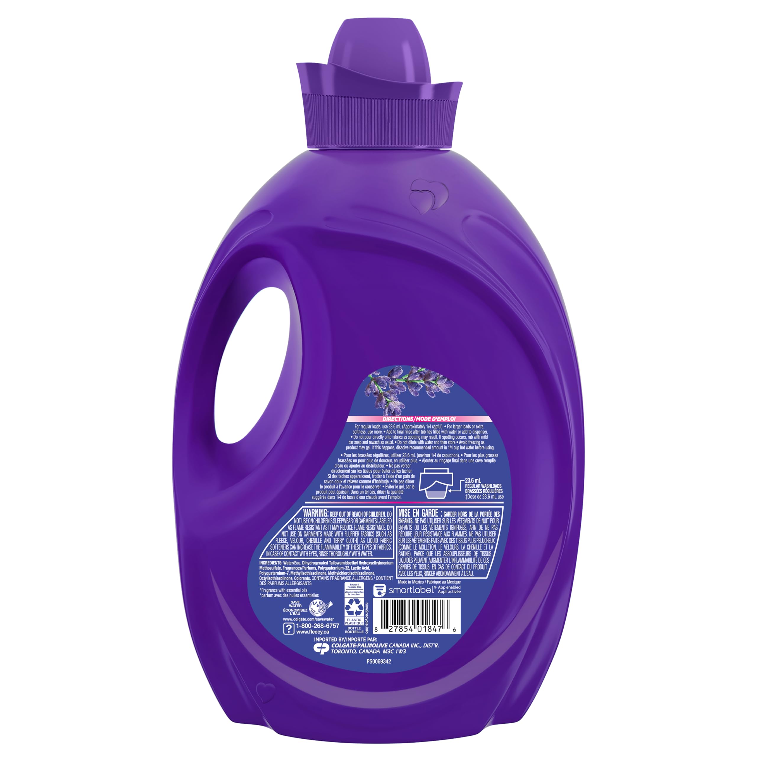 Fleecy Liquid Fabric Softener - Lavender - Premium Softener for Enhanced Comfort and Softness, 3.5 Liters for 148 Loads of Laundry
