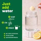 Organika Canadian-Made Electrolytes Powder with Vitamin C & Prebiotic Fibre - Sugar-Free Hydration Drink Mix - Classic Lemonade - 210 g - 60 servings