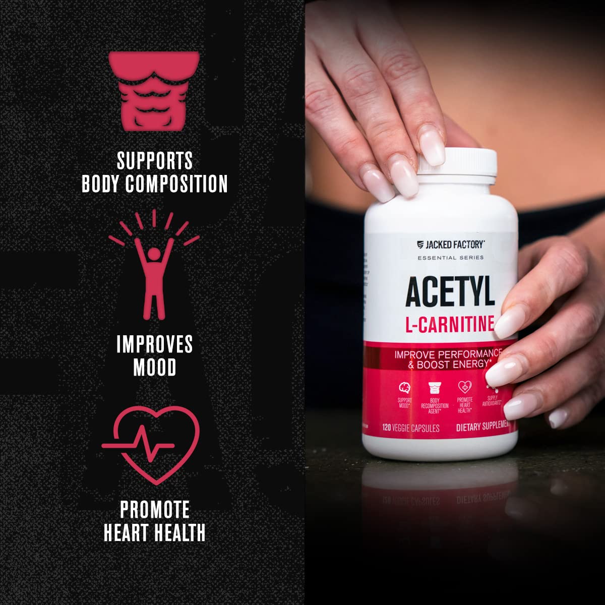 Acetyl L Carnitine Supplement 750mg - Extra Strength L-Carnitine (ALCAR) for Energy, Mood Improvement, Memory & More - 120 Capsules