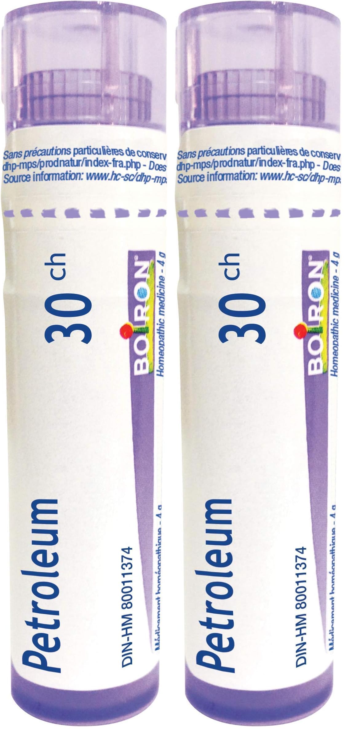 Boiron Petroleum 30ch,Homeopathic medicine. Each tube contains 4 g (approximately 80 pellets) (Pack of 2)