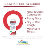 Boiron Stodal Cold & Cough Syrup, 200ml, Relief for Nasal & Chest Congestion, Runny Nose, and Dry or Wet Cough.
