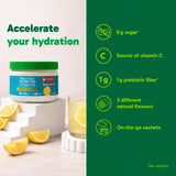 Organika Canadian-Made Electrolytes Powder with Vitamin C & Prebiotic Fibre - Sugar-Free Hydration Drink Mix - Classic Lemonade - 210 g - 60 servings