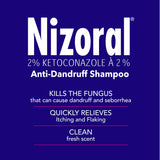 Nizoral Anti-Dandruff Shampoo with 2% Ketoconazole, Fresh Scent, 325 ml