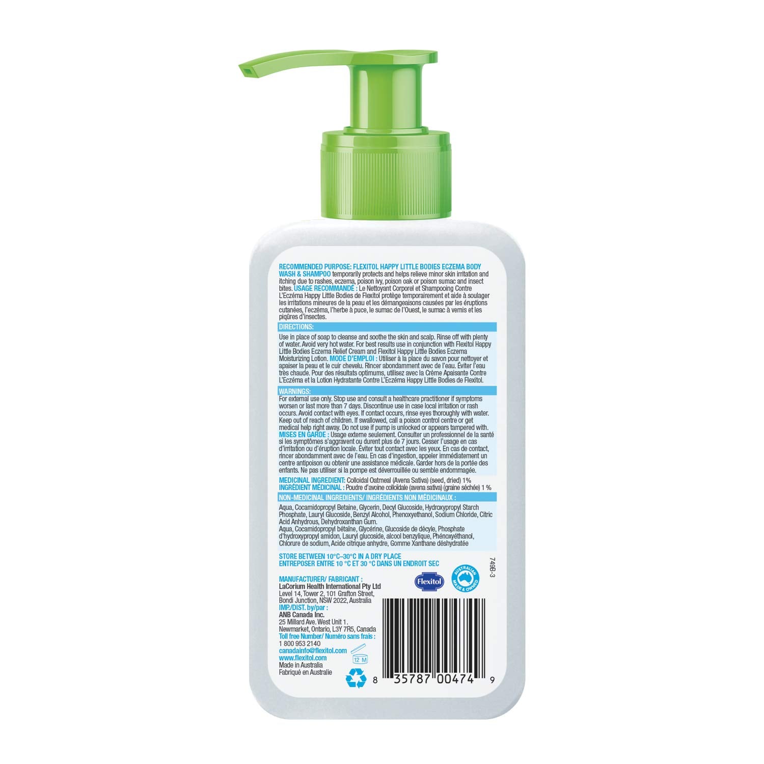 Flexitol Happy Little Bodies Eczema Relief Body Wash & Shampoo – 2-in-1 Gentle Formula for Kids, Nourishes, Cleanses & Relieves Eczema, Dry, Sensitive Skin, Ideal for Baby’s Delicate Skin (175ml)