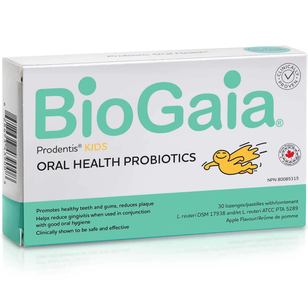 BioGaia Prodentis Apple | for Adults & Kids | Clinically Proven Dental Probiotics for Teeth and Gums | Promotes Good Oral Health & Gut Health Too | Oral Probiotics | 30 Apple-Flavored Lozenges