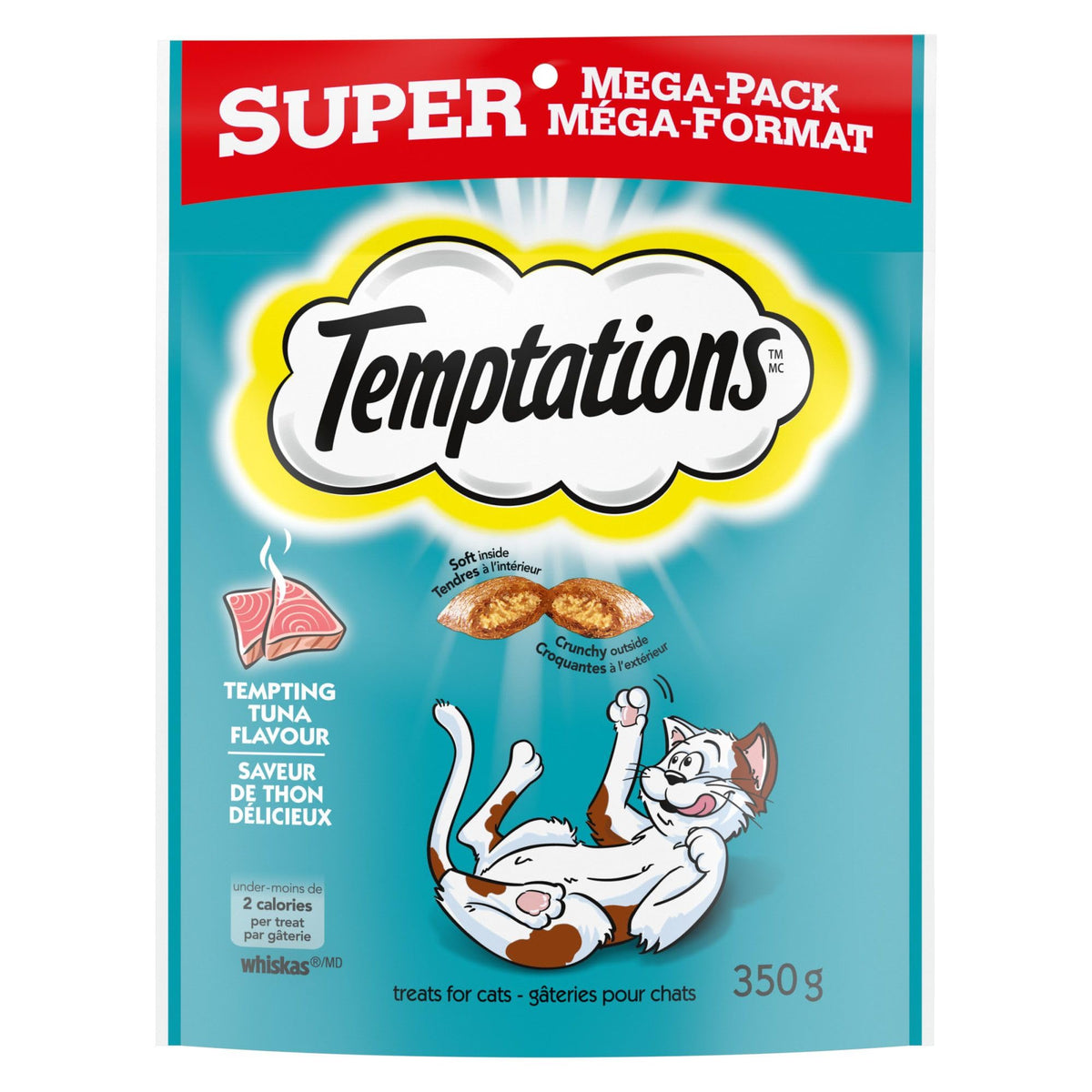 TEMPTATIONS Cat Treats, Tempting Tuna Flavour, 350g Pouch