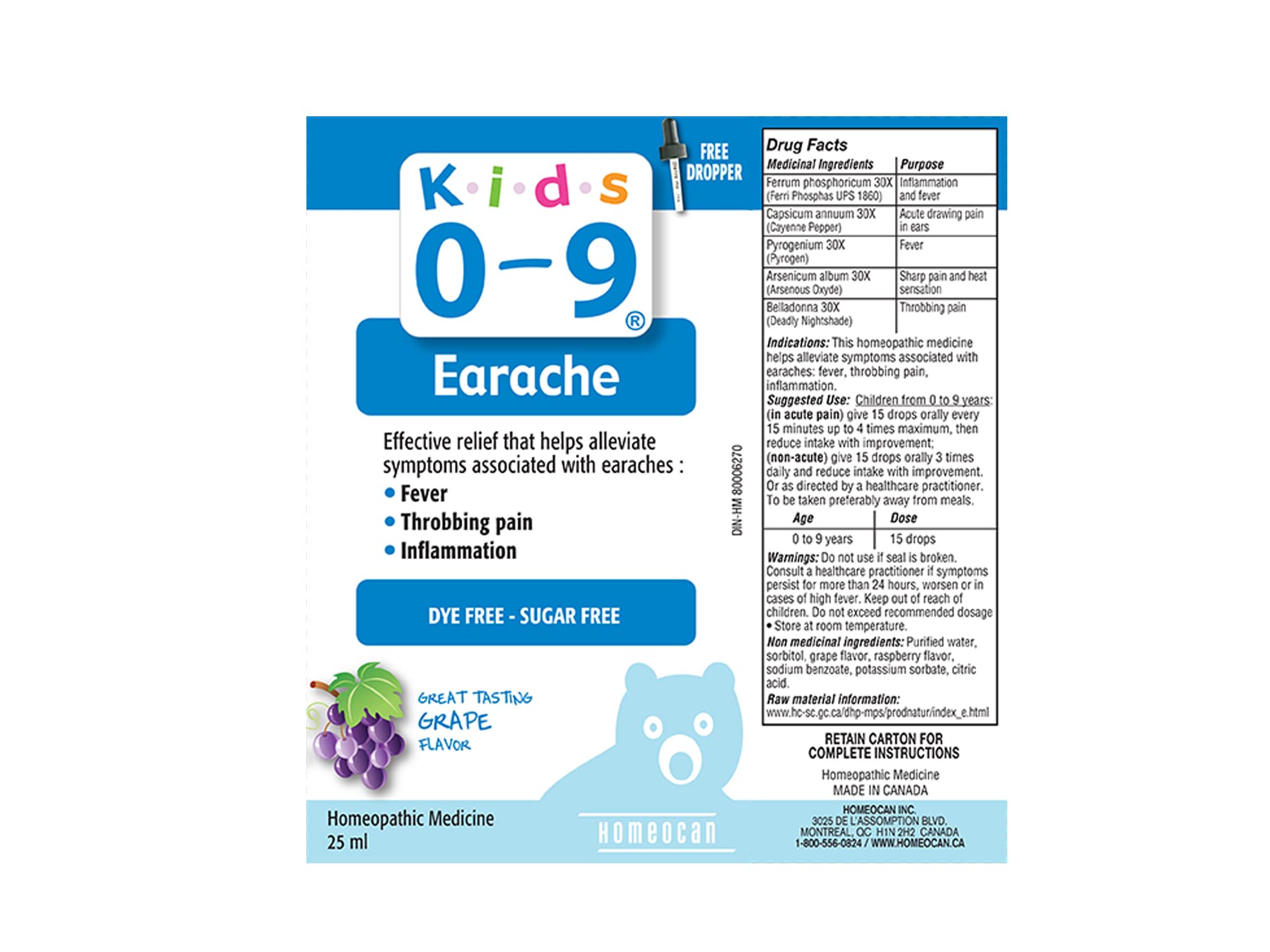 Homeocan Kids 0-9 Earache Solution 25ml