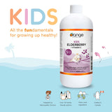 Orange Naturals Kids Elderberry + Vitamin C Syrup 450ml 90-Servings - Blueberry Taste, Organic Kids Vitamin, Support Antioxidant Defense, Comfort During Seasonal Changes, Aids During Cold & Flu Season