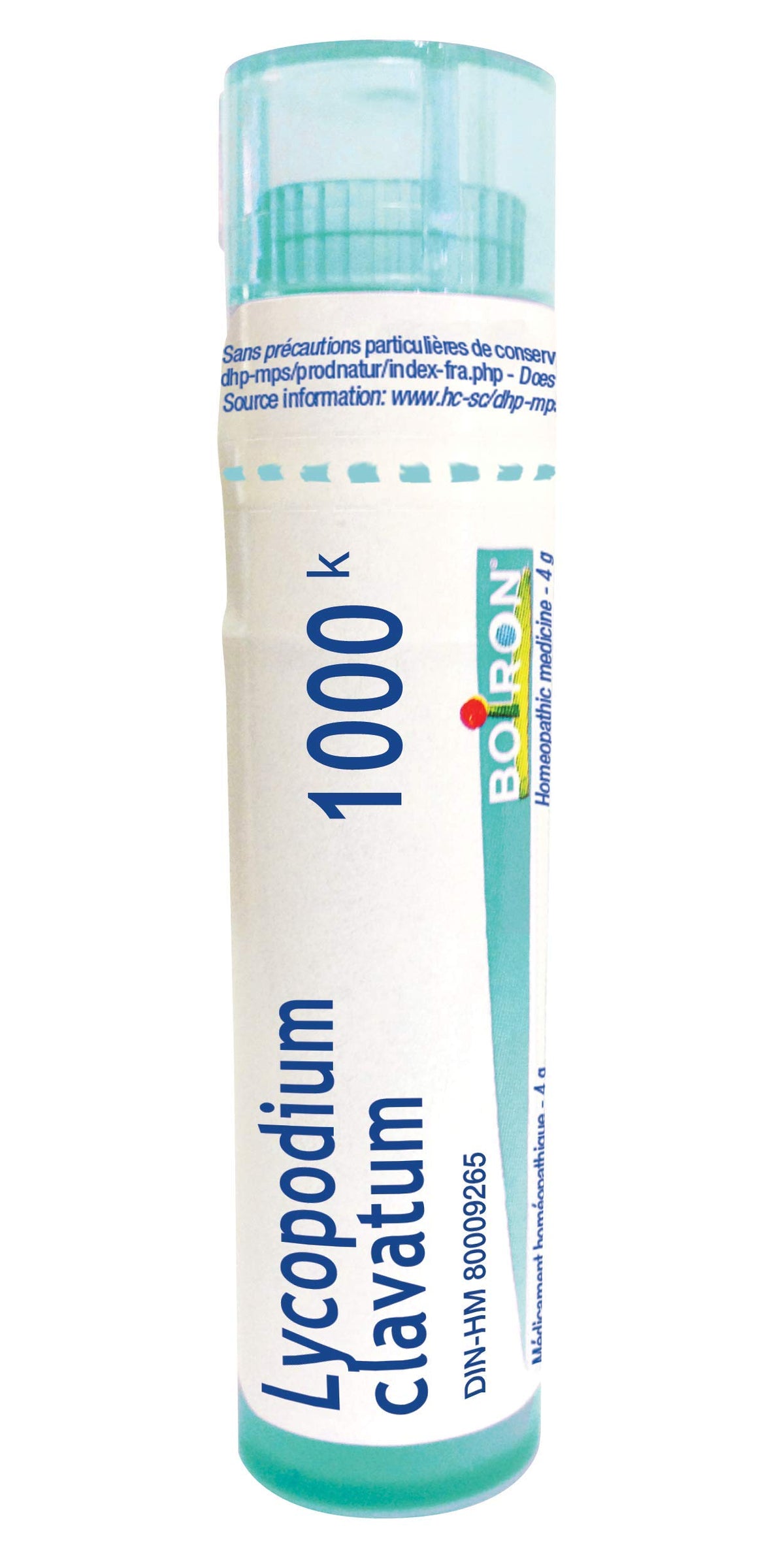 Boiron Lycopodium clavatum 1m,Homeopathic medicine. Each tube contains 4 g (approximately 80 pellets)