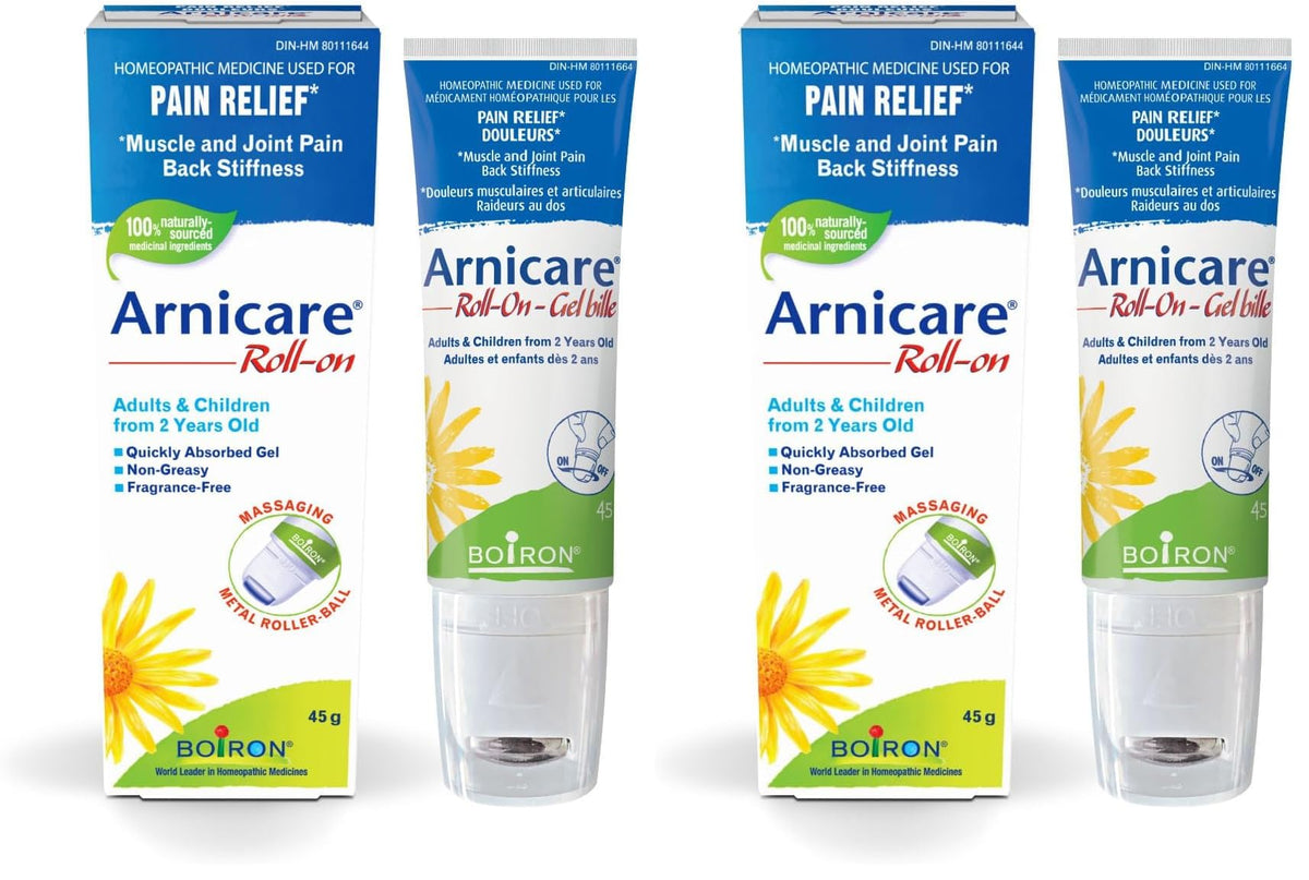 Boiron Arnicare Roll-on Homeopathic medicine for the relief of pain, stiffness (tension) in muscles and joints caused by minor traumas, physical activity or overexertion. Relieves painful back stiffness.45g