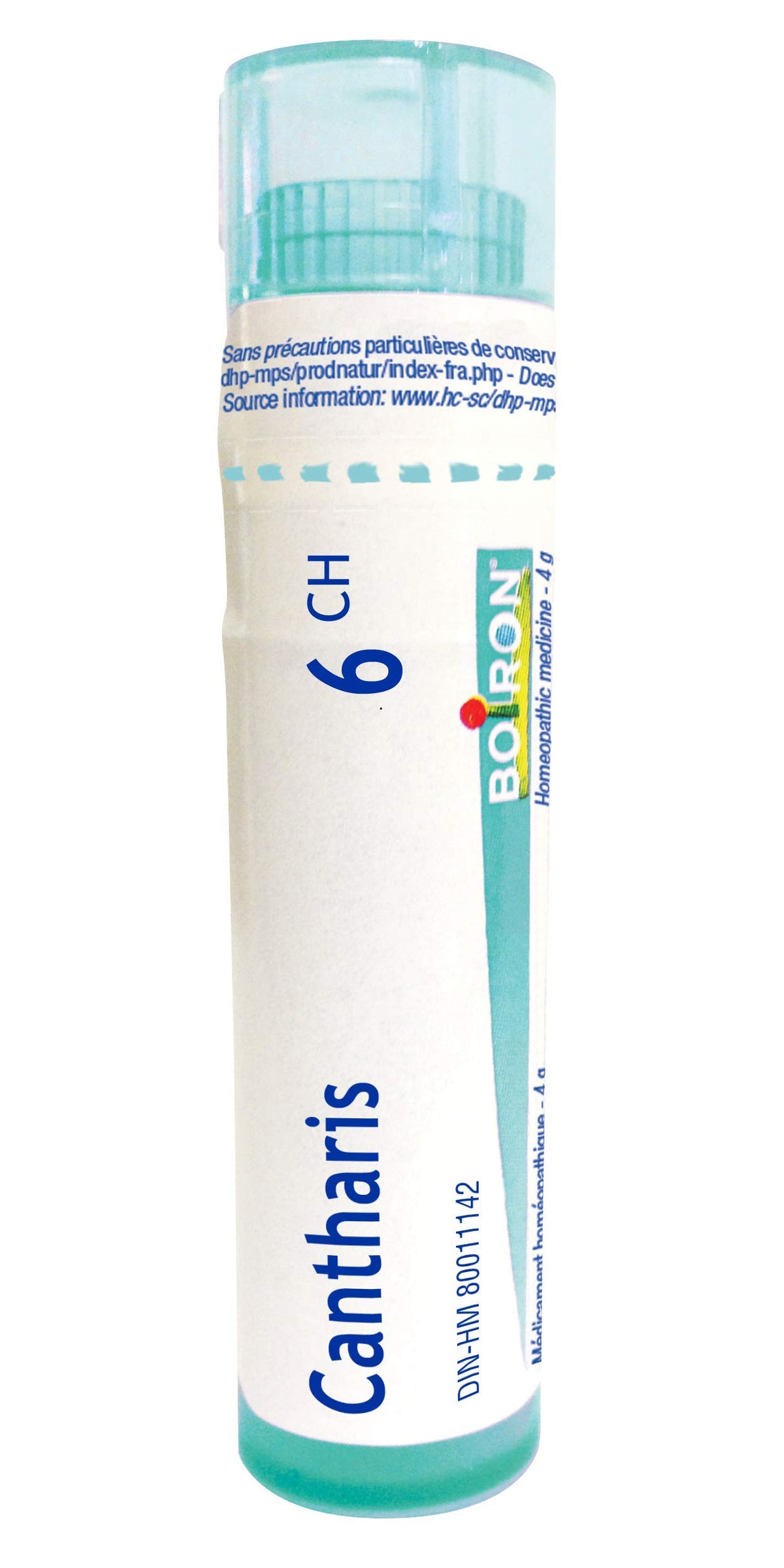 Boiron Cantharis 6ch,Homeopathic medicine. Each tube contains 4 g (approximately 80 pellets)