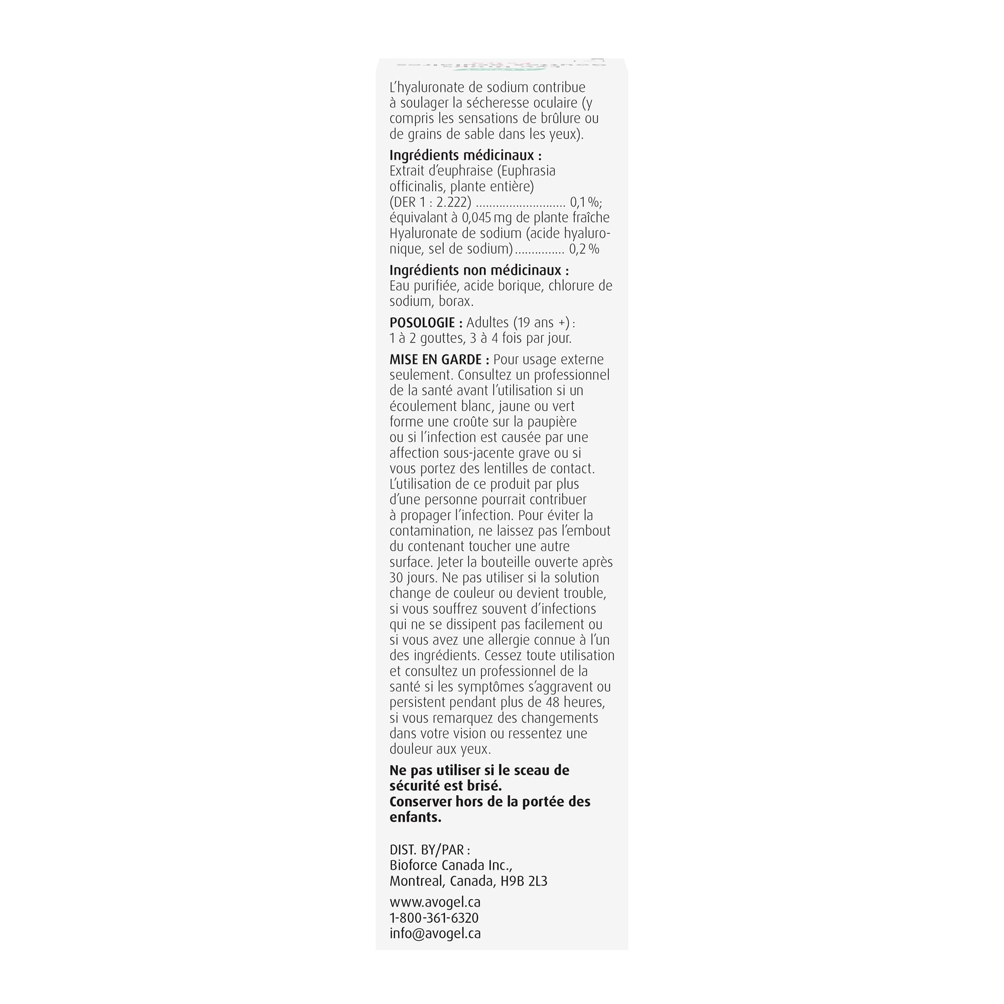 A.Vogel Eye Drops for Dry Eyes - Long-Lasting Relief for Dry, Irritated, Tired Eyes with Hyaluronic Acid and Euphrasia - Contact Lens Safe - Preservative and Phosphate-Free - 10 mL