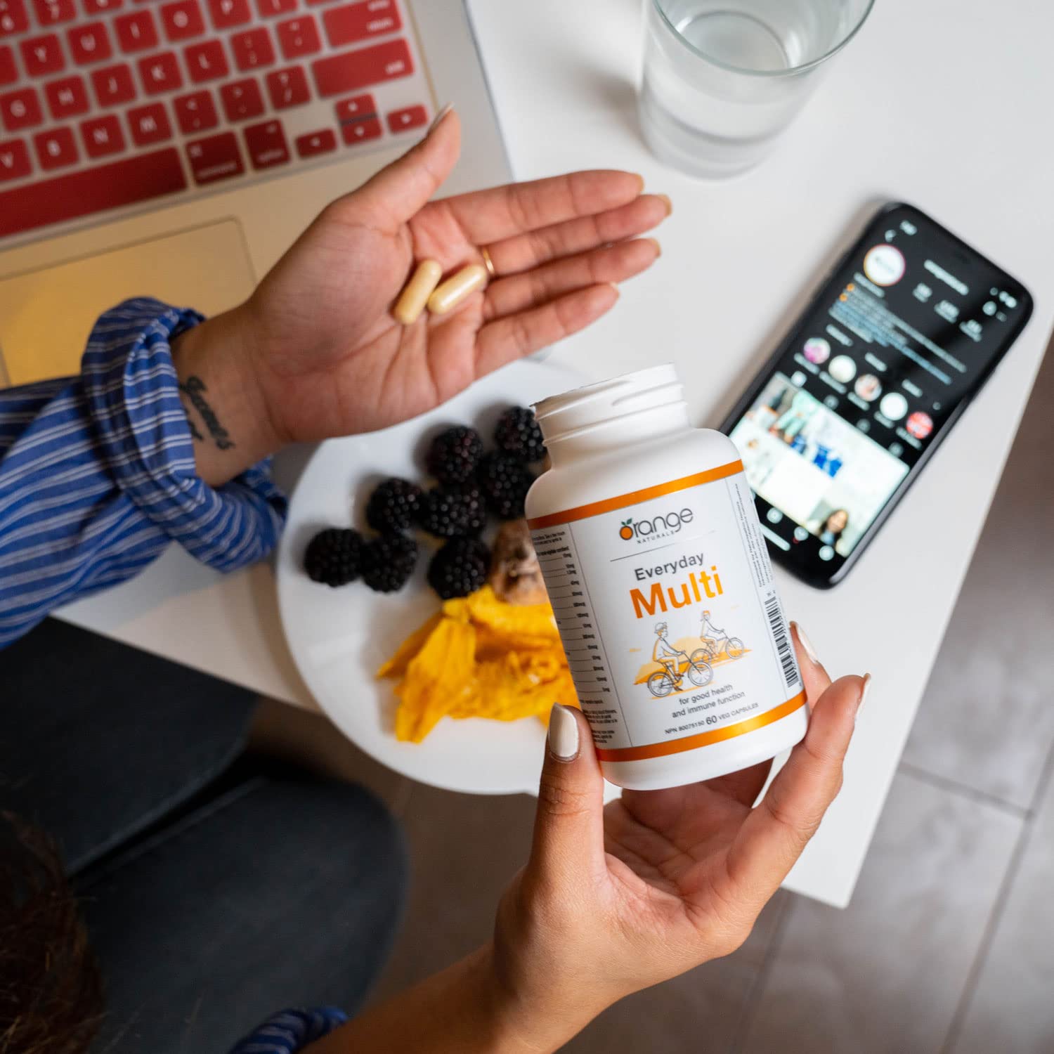 Orange Naturals - Everyday Multi, 60 Capsules 30-Day Supply - Multivitamin for Immune Support Supplement - Multi Antioxidant Supplement - Healthy Bones, Healthy Teeth, Eye Health and Energy Support