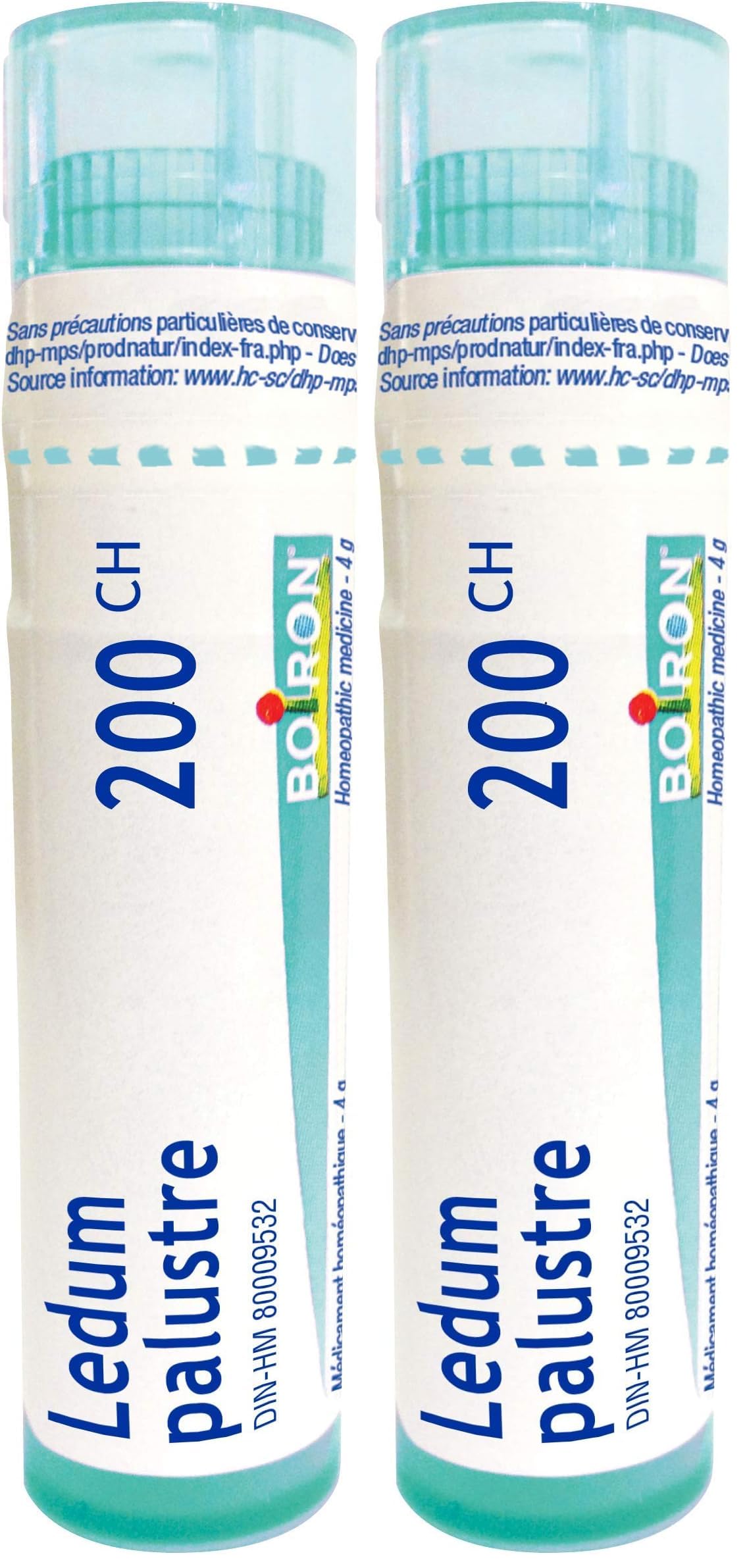 Boiron Ledum palustre 200ch,Homeopathic medicine. Each tube contains 4 g (approximately 80 pellets) (Pack of 2)