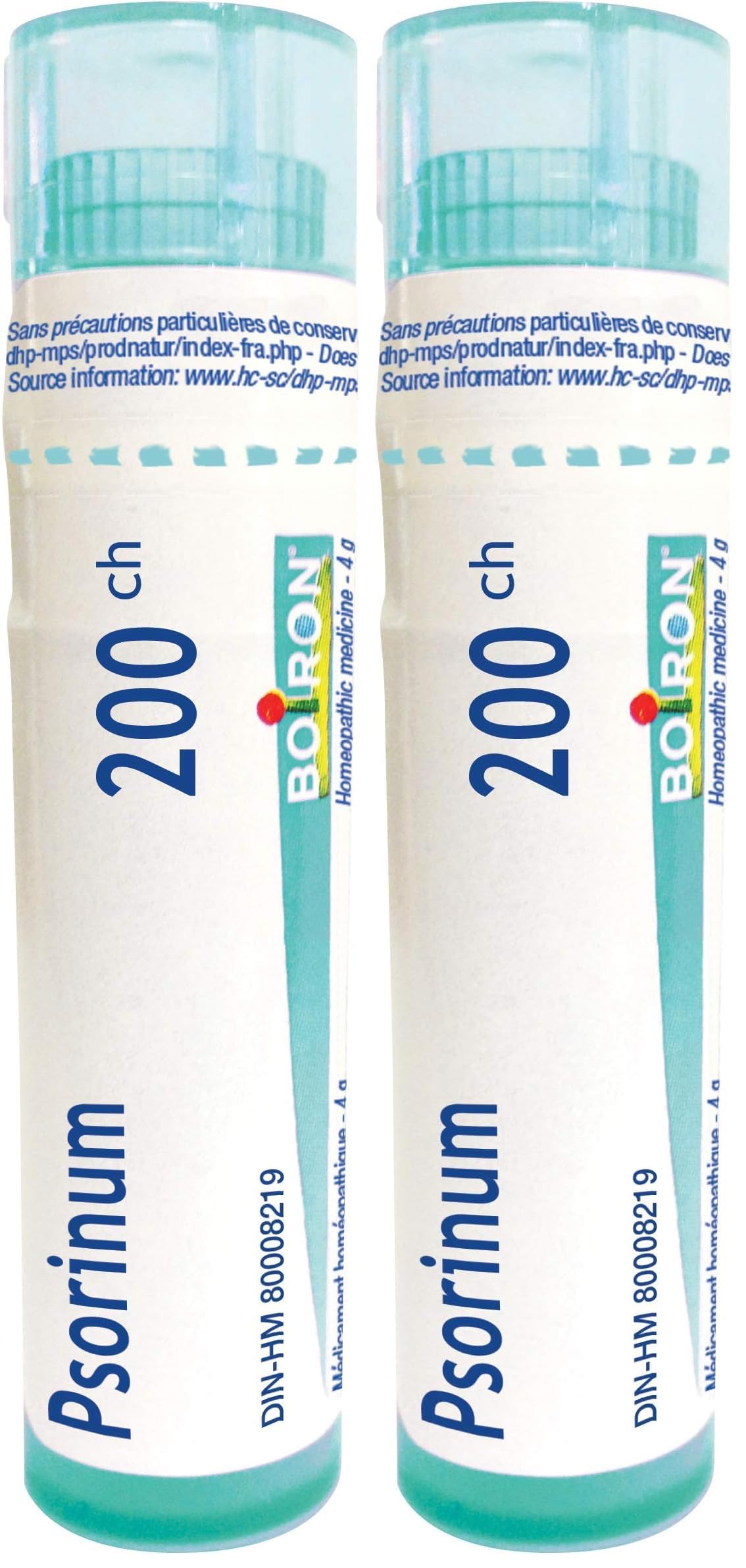 Boiron Psorinum 200ch,Homeopathic medicine. Each tube contains 4 g (approximately 80 pellets) (Pack of 2)