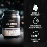L-Glutamine Powder 200 Servings - Vegan Fermented L Glutamine Powder for Post Workout Muscle Recovery, Immunity, Digestive Health - Tested & Trusted, No Artificial Fillers - Unflavored