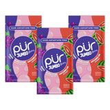 PUR Jumbo Gum | Aspartame Free Chewing Gum | 100% Xylitol | Natural Bubblegum, Grape, Watermelon Flavour, 20 Pieces (Pack of 3)